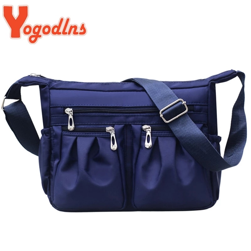 Yogodlns Nylon Shoulder Bag Women Waterproof Crossbody Bag Multi-pocket Handbag Large Capacity Messenger Bag Travel Oxford Bags