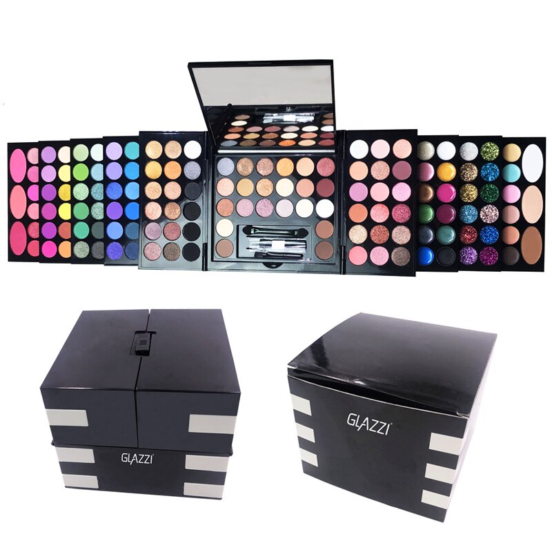 HEALLOR GLAZZI 136 Color Makeup Piano Box Eye Shadow Blush Trimming Profesional All-in-one Makeup Set Box Full Tray Make Up Kit