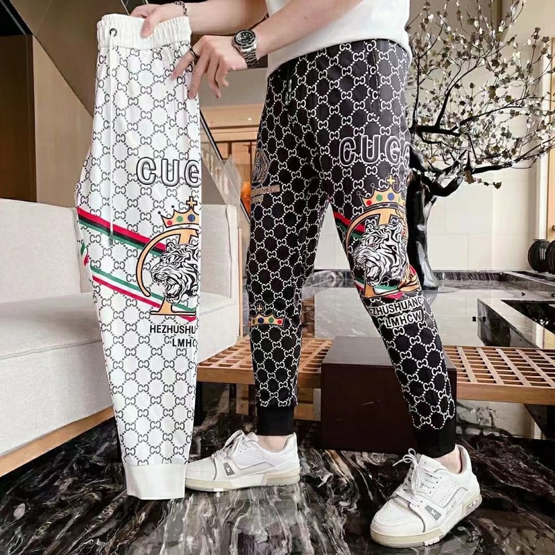 Jogger Pants For Men 2022 New Arrival Summer Thin Student Male Casual Trousers Letter Teenager Boy Korean Style Hot Sale n11