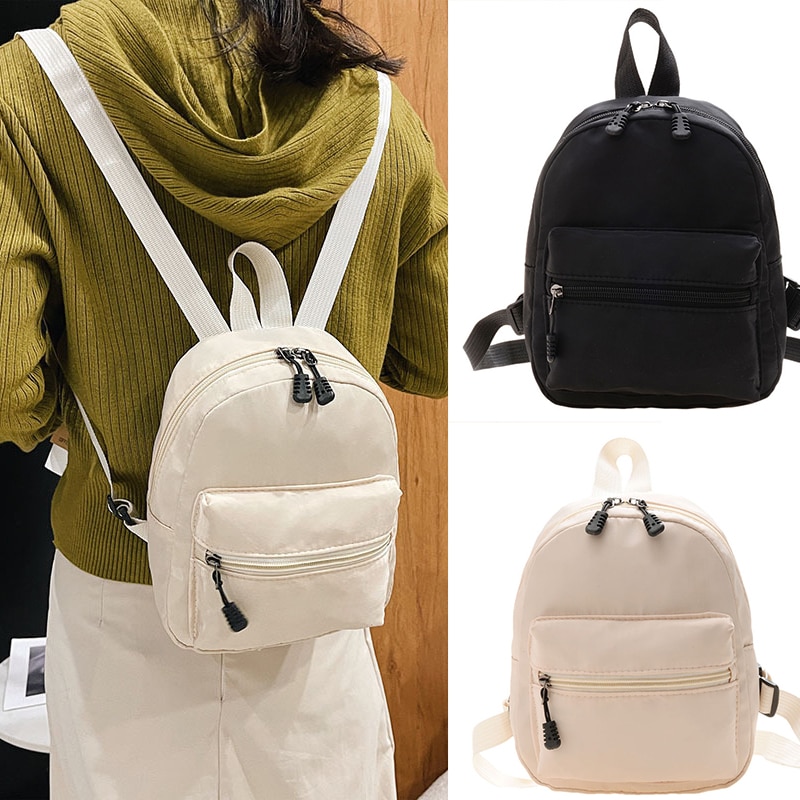 Mini Women's Backpacks 2022 Trend Nylon Female Bag Small School Bags White Rucksack For Teen Girls Fashion Casual Backpack