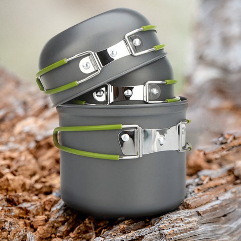 Camping Picnic Barbecue Pot With Single Picnic Portable Folding Pot Outdoor Pot Set 1 Person 2023