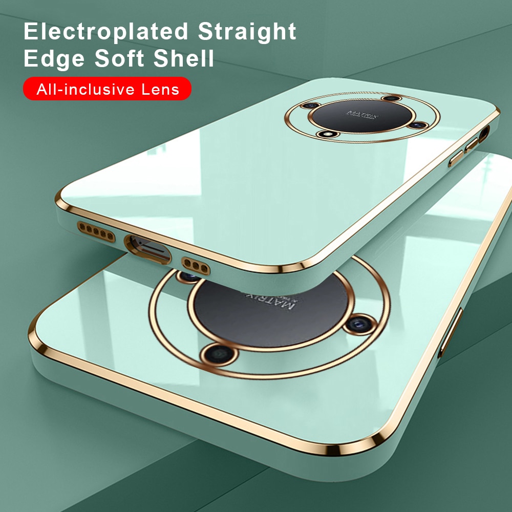 For Honor Magic5 Lite 5G Case Square Plating TPU Soft Phone Cover Onor Hone Honer Magic 5 Light 5Lite 5G Camera Protection Funda