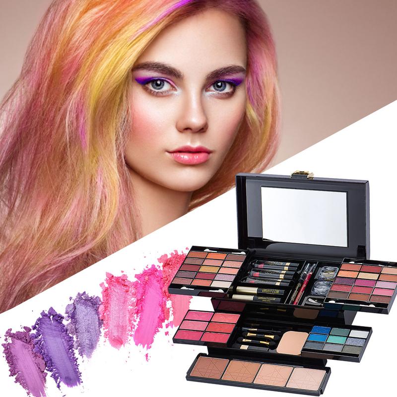 Sdattor Women Makeup Kit Full Makeup Palette All-in-0ne Makeup Gift Set Lipsticks Lip Gloss Eyeshadow Highlighter Brush Girl Mak