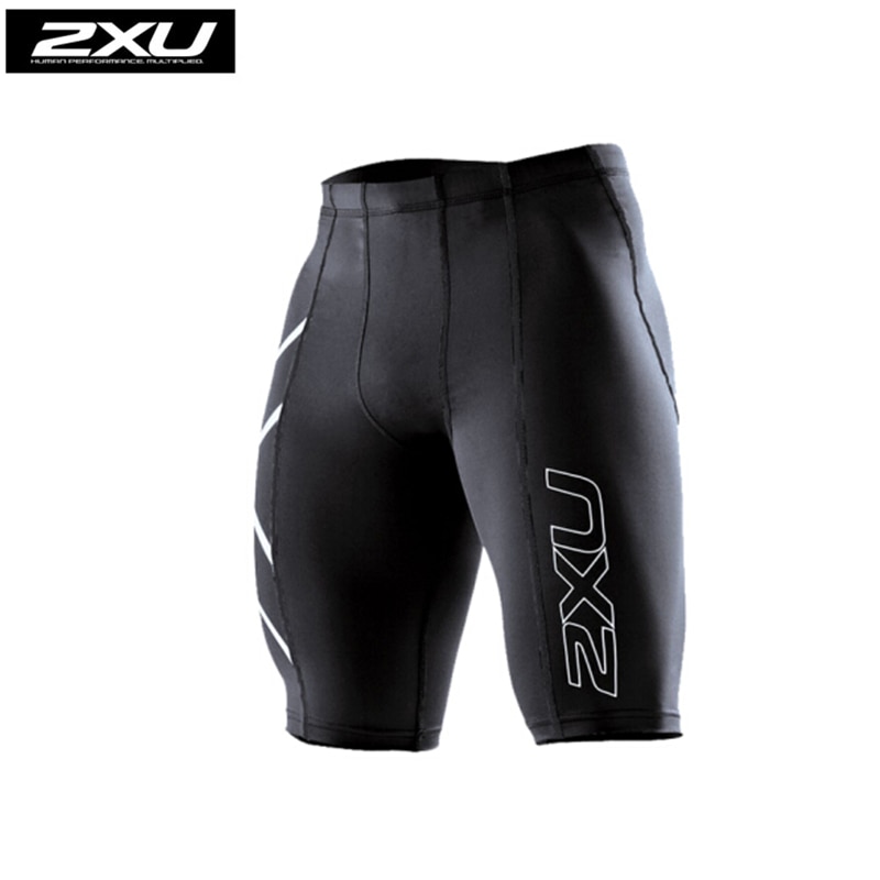 2XU Shorts Sports Tight Top Men's Running High Elastic Compression Clothes Quick Dry Yoga Fitness Clothes Outdoor Training