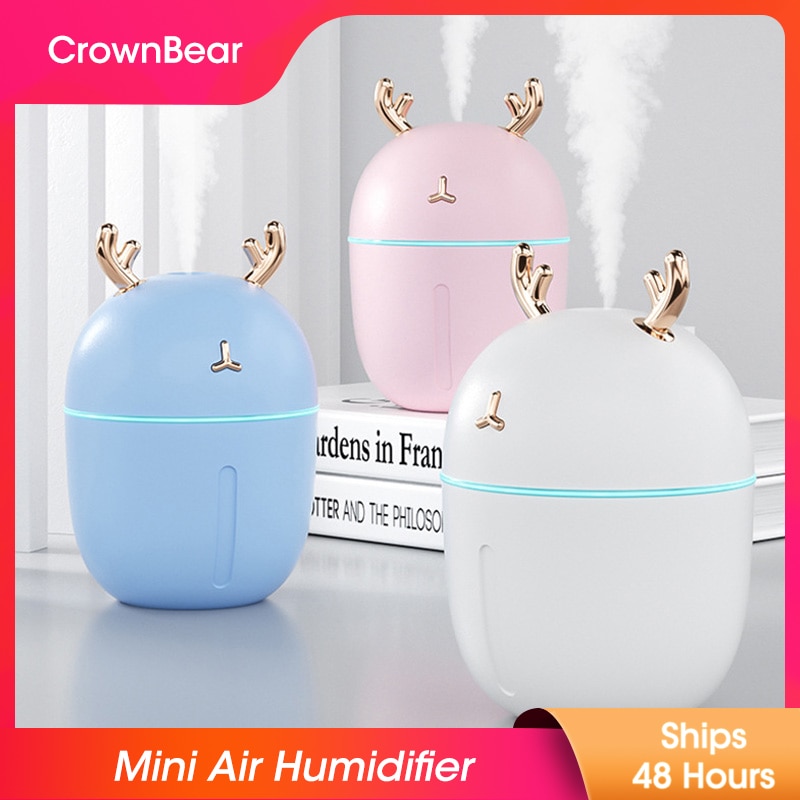 300ml Mini Air Humidifier Cute Air Purifier Aroma Diffuser For Home Car Air Freshener Mist Essential Oil Diffuser Night light